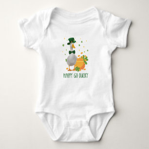 St. Patricks Happy Go Ducky Baby Strampler