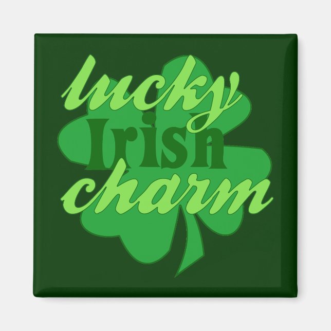 St. Patrick's Heart Lucky Charm Magnet (Vorne)