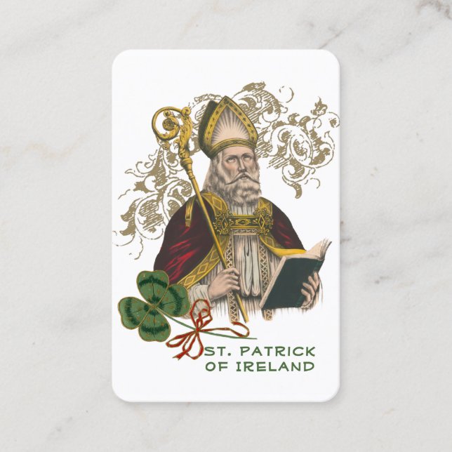 St. Patrick's Holy Card Katholisches Gebet Visitenkarte (Vorderseite)