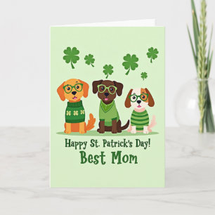 St. Patricks Hunde Beste-Mutter-Karte Karte