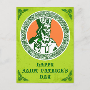 St. Patricks im Vintagen Stil Postkarte