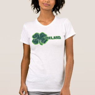 St. Patrick's "Ireland" Kleeblatt Grunge T - Shirt