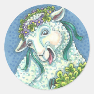 ST. PATRICK'S IRISH EWE & KLEEBLATTS STICKERS Shee