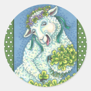 ST. PATRICK'S IRISH EWE & KLEEBLATTS STICKERS Shee