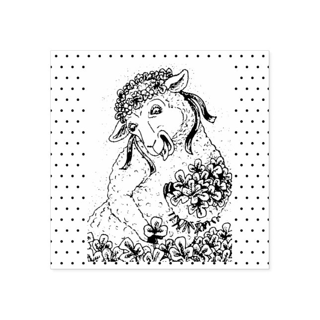 ST. PATRICK'S IRISH EWR UND KLEEBLATTS RUBBER-BRIE GUMMISTEMPEL (Prägung)