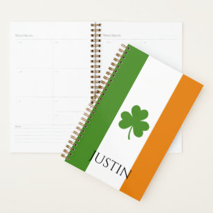 St Patrick's Irish Flag w Kleeblatt   Personalisie Planer