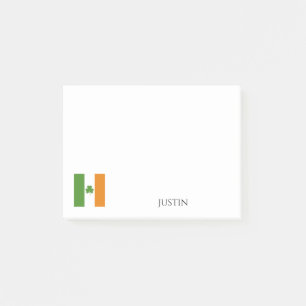 St Patrick's Irish Flag w Kleeblatt   Personalisie Post-it Klebezettel