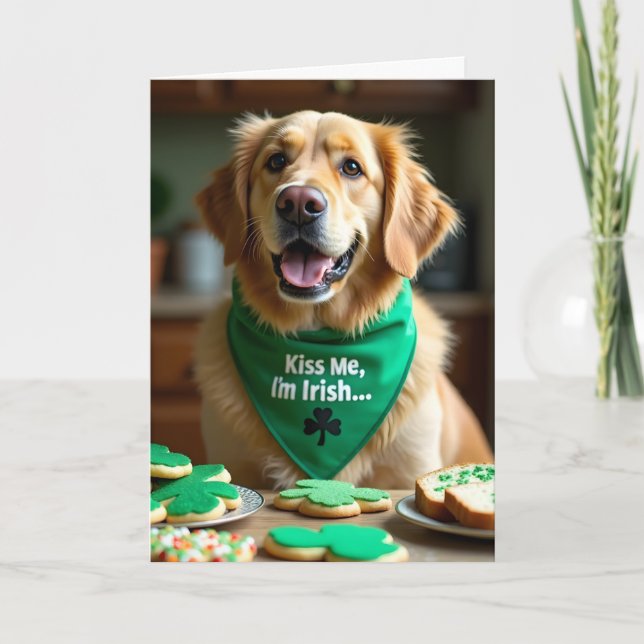 St. Patrick's Irish Setter Karte (Vorderseite)