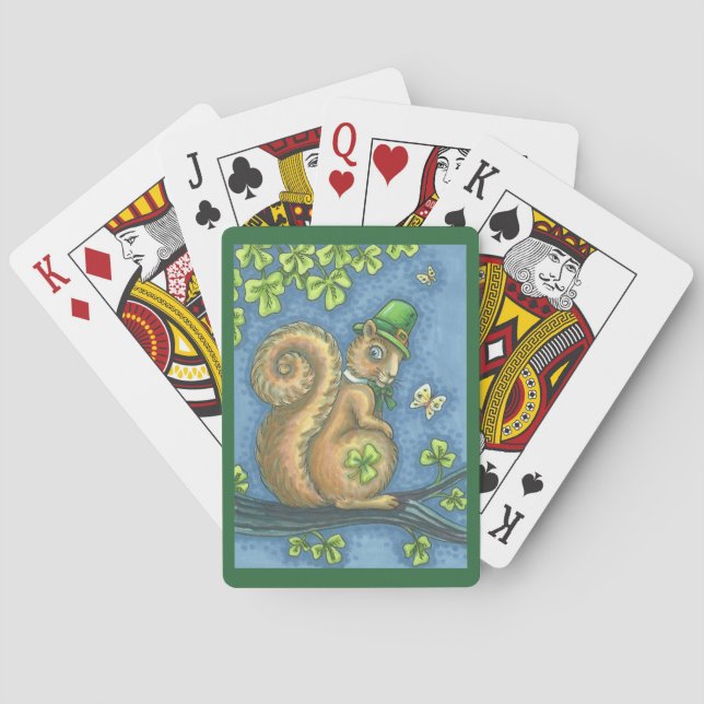 St. Patrick's IRISH SQUIRREL BICYCLE PLAYING CARDS Spielkarten (Rückseite)
