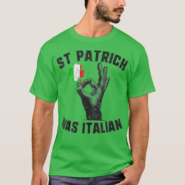 St Patricks: Italienische Flagge Italiano Hand T-Shirt (Vorderseite)