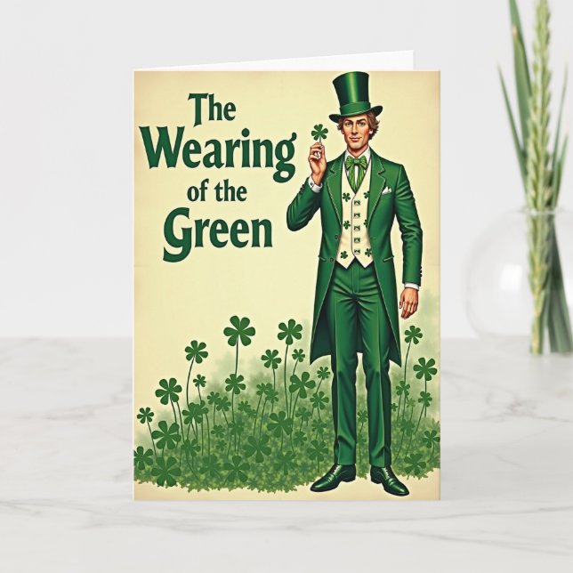 St. Patrick's Karte 'Wearing Of The Green' (Vorderseite)
