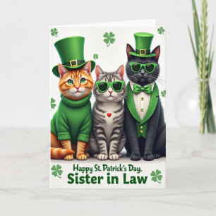 St Patricks Katze Schwägerin Karte