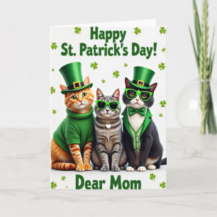 St Patricks Katzen Kraftpapier Grußkarte Karte