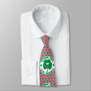St. Patrick's Kiss Me I'm Irish Polka Dot Necktie Krawatte