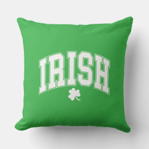 St. Patricks Kissen mit Kleeblattdruck