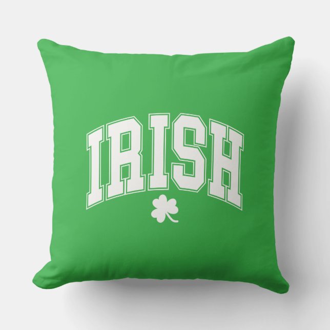 St. Patricks Kissen mit Kleeblattdruck (Vorderseite)
