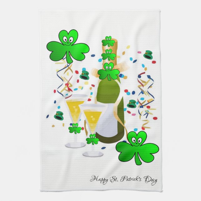 St Patrick's Kitchen Handtuch Kleeblatt (Vertikal)