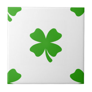 St. Patricks-Kleeblatt-Emoji Fliese
