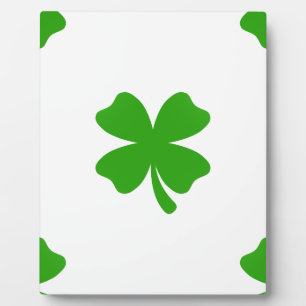 St Patricks-Kleeblatt-Emoji Fotoplatte