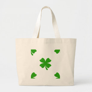 St. Patricks-Kleeblatt-Emoji Jumbo Stoffbeutel