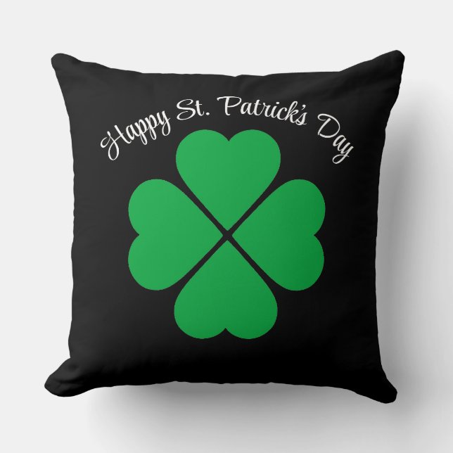 St. Patricks Kleeblatt-Kissen Kissen (Vorderseite)