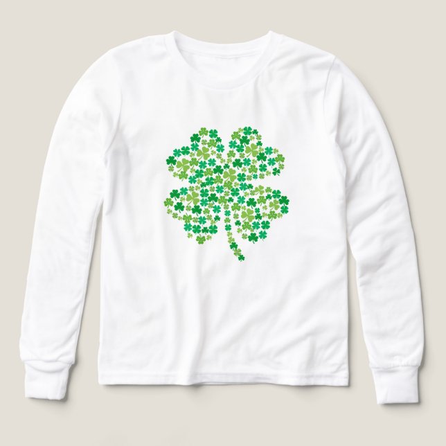 St. Patrick's Kleeblatt T-Shirt (Design Vorderseite)