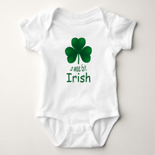St Patrick's Kleeblatt Wee Bit Irish Säugling Stra Baby Strampler