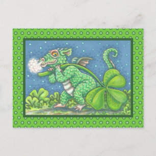 ST. PATRICK'S KLEINE IRISH DRAGON FANTASY POSTCARD POSTKARTE