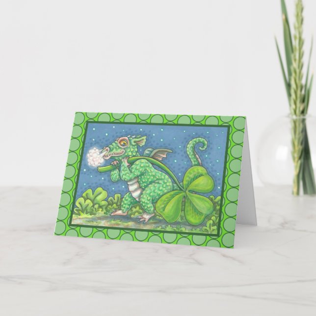 ST. PATRICK'S KLEINE IRISH DRAGON GREETING CARD KARTE (Vorderseite)