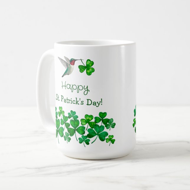 St. Patricks Kolibri Kaffeetasse (Vorderseite Links)