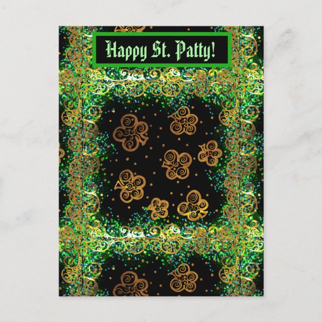 St. Patricks Kunst Postkarte (Vorderseite)