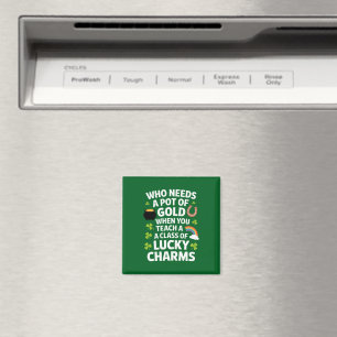St Patricks Lehrer Lucky Charm Clover Irisch  Magnet