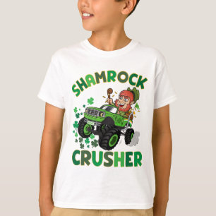 St. Patricks leprechaun Monster LKW-Kleeblatt T-Shirt