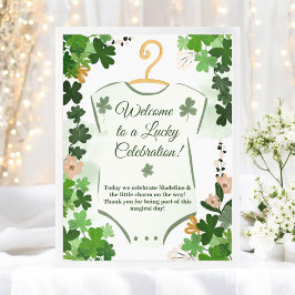 St. Patrick's Lucky Charm Baby Shower Willkommen Poster