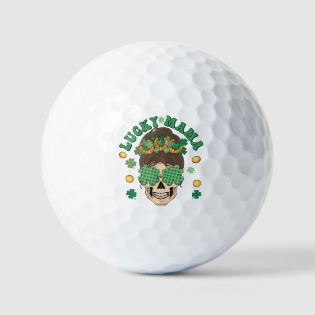 St. Patrick's Lucky Mama Skeleton Golfball (Vorderseite)