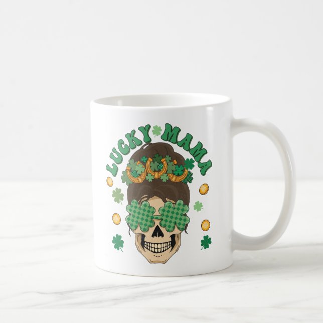 St. Patrick's Lucky Mama Skeleton Kaffeetasse (Rechts)