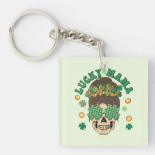 St. Patrick's Lucky Mama Skeleton Schlüsselanhänger
