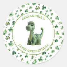 St Patricks Lucky One Dinosaurier Sticker