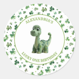 St Patricks Lucky One Dinosaurier Sticker
