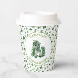 St Patricks Lucky One Einhorn Paper Cup Pappbecher