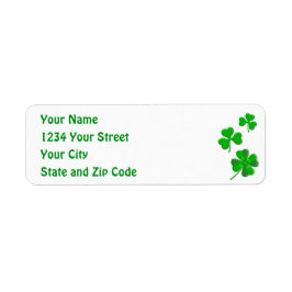 St Patrick's Lucky Shamrock Personalized Address