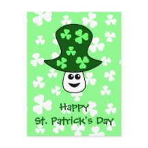 St. Patrick's Mushroom Postcard