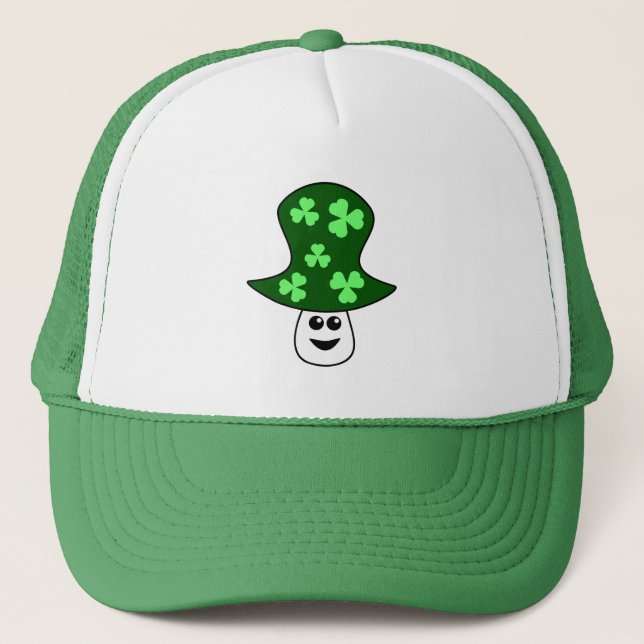 St. Patrick's Mushroom Trucker Hat Truckerkappe (Vorderseite)