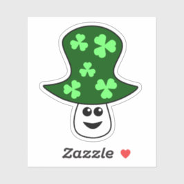 St. Patrick's Mushroom Vinyl Sticker