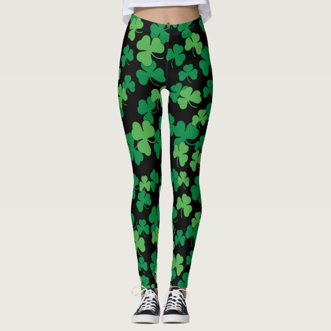 St. Patricks-Muster Leggings (Vorderseite)