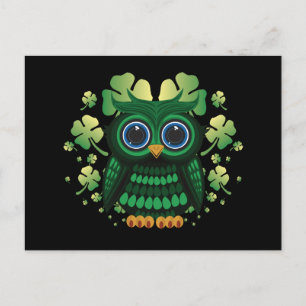 St. Patrick's Owl Postkarte