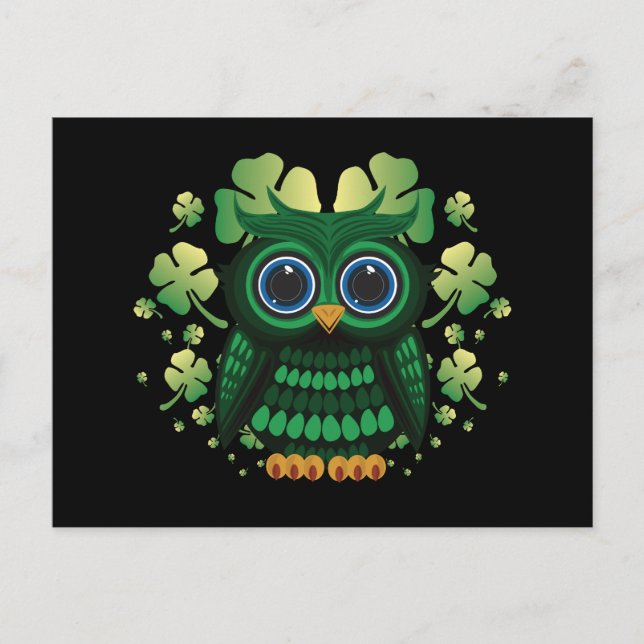 St. Patrick's Owl Postkarte (Vorderseite)