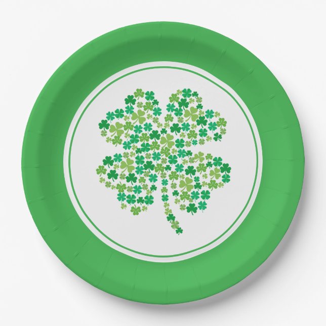St. Patricks Papierplatten Pappteller (Vorderseite)
