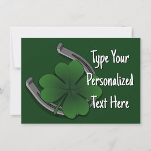 St Patrick's Party Einladungen Personalisiert Luck