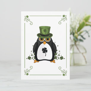 St. Patrick's Penguin Feiertagskarte